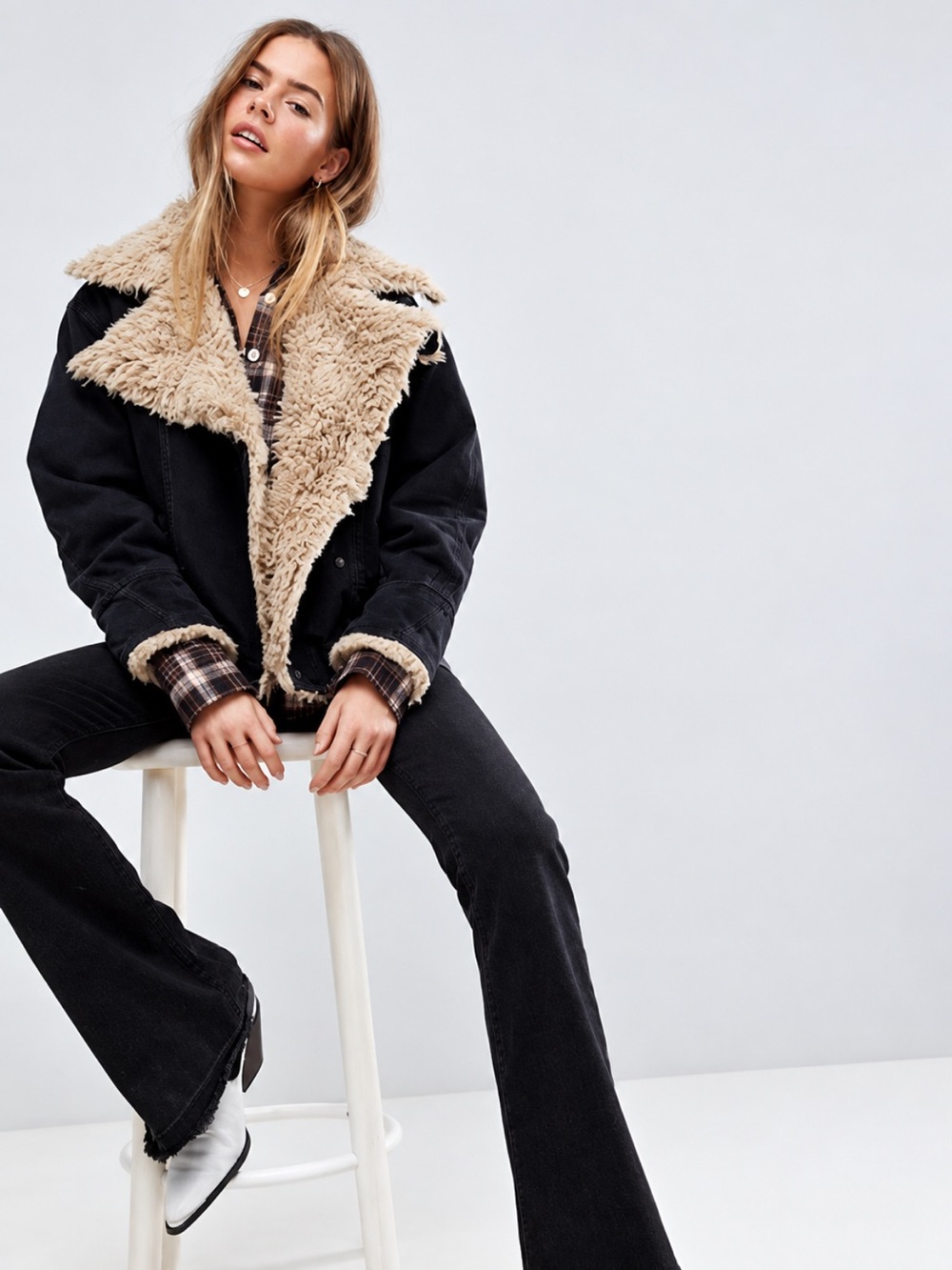 Free People Owen Faux Fur Sherpa Jacket